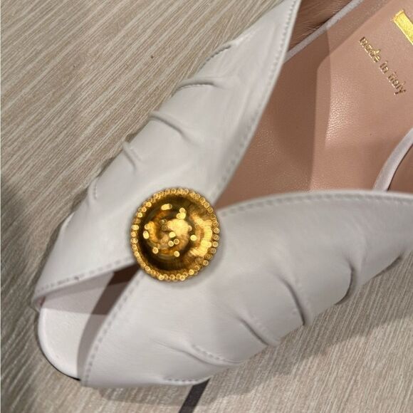 New with box Gucci Rose Peep Toe heels size 39.5 - Picture 8 of 9